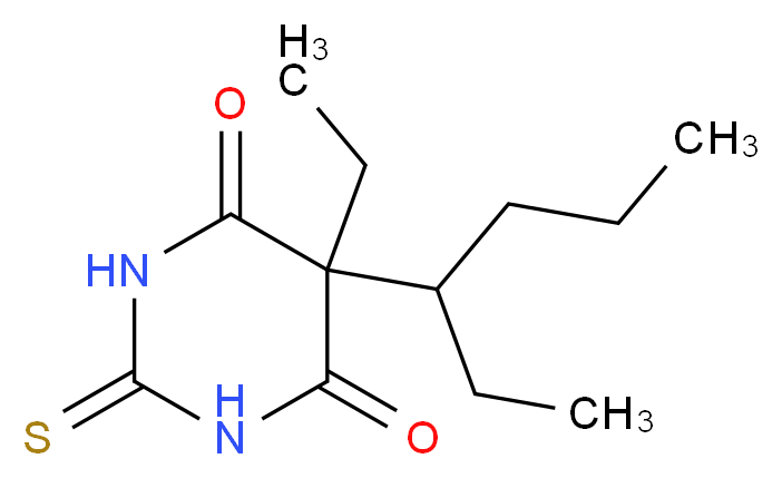 5-ethyl-5-(hexan-3-yl)-2-sulfanylidene-1,3-diazinane-4,6-dione_分子结构_CAS_467-38-9