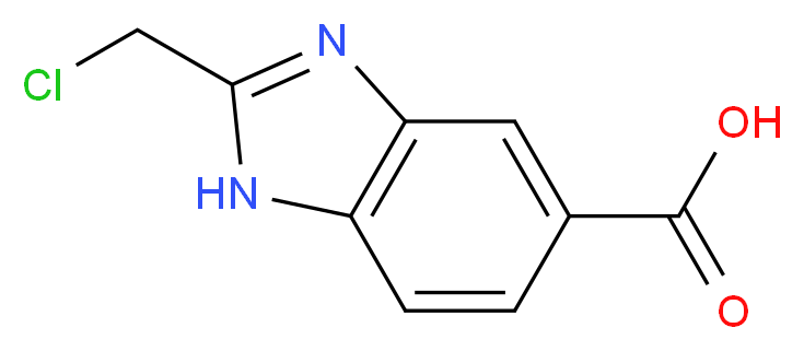 2-Chloromethyl-1H-benzoimidazole-5-carboxylic acid_分子结构_CAS_351226-57-8)