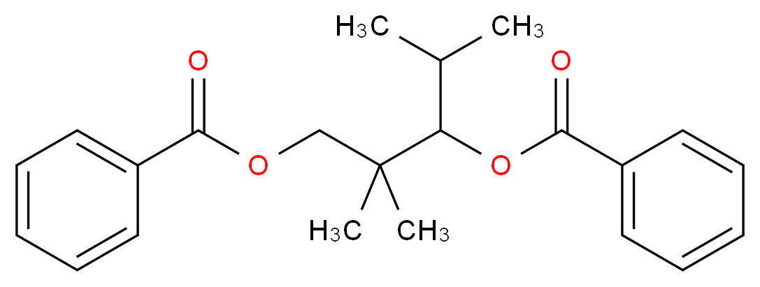 3-(benzoyloxy)-2,2,4-trimethylpentyl benzoate_分子结构_CAS_68052-23-3