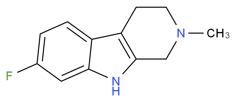 7-Fluoro-2-methyl-2,3,4,9-tetrahydro-1H-beta-carboline_分子结构_CAS_)