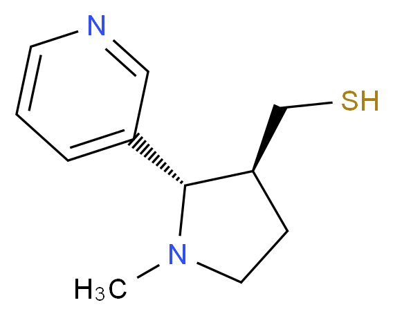 [(2S,3S)-1-methyl-2-(pyridin-3-yl)pyrrolidin-3-yl]methanethiol_分子结构_CAS_1246820-13-2