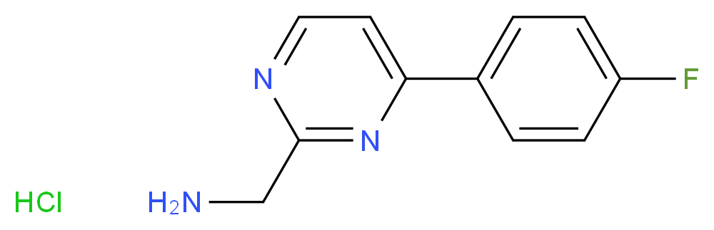 (4-(4-fluorophenyl)pyrimidin-2-yl)methanamine hydrochloride_分子结构_CAS_1196154-37-6)