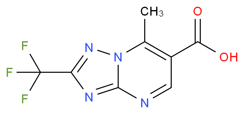 7-methyl-2-(trifluoromethyl)-[1,2,4]triazolo[1,5-a]pyrimidine-6-carboxylic acid_分子结构_CAS_)