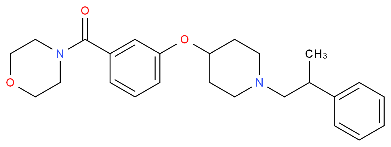 4-(3-{[1-(2-phenylpropyl)-4-piperidinyl]oxy}benzoyl)morpholine_分子结构_CAS_)