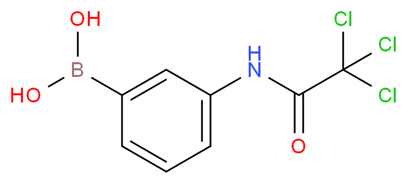 3-(2,2,2-Trichloroacetamido)benzeneboronic acid 97%_分子结构_CAS_276669-74-0)