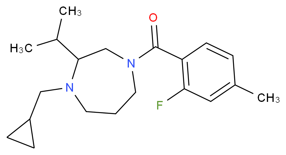 1-(cyclopropylmethyl)-4-(2-fluoro-4-methylbenzoyl)-2-isopropyl-1,4-diazepane_分子结构_CAS_)