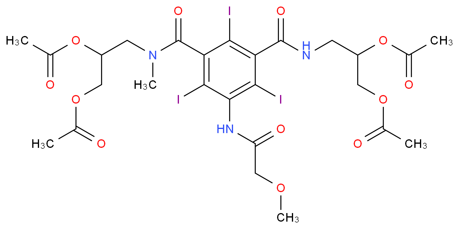 Tetra-O-acetyl Iopromide_分子结构_CAS_1246820-70-1)