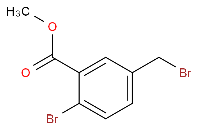 methyl 2-bromo-5-(bromomethyl)benzoate_分子结构_CAS_90721-58-7