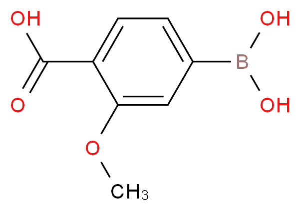 4-(dihydroxyboranyl)-2-methoxybenzoic acid_分子结构_CAS_851335-12-1