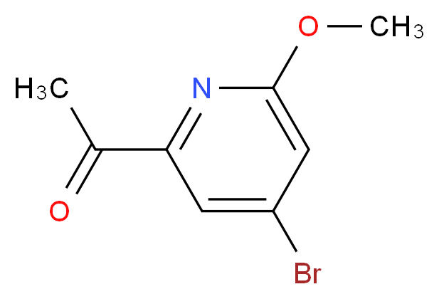 1-(4-bromo-6-methoxypyridin-2-yl)ethanone_分子结构_CAS_1060815-49-7)