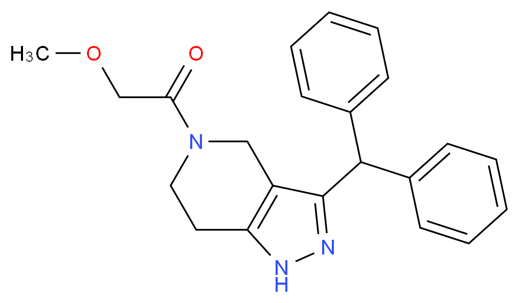 3-(diphenylmethyl)-5-(methoxyacetyl)-4,5,6,7-tetrahydro-1H-pyrazolo[4,3-c]pyridine_分子结构_CAS_)