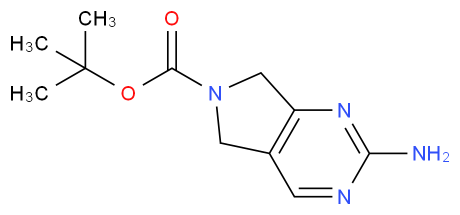 tert-Butyl 2-amino-5H-pyrrolo[3,4-d]pyrimidine-6(7H)-carboxylate_分子结构_CAS_1105187-42-5)