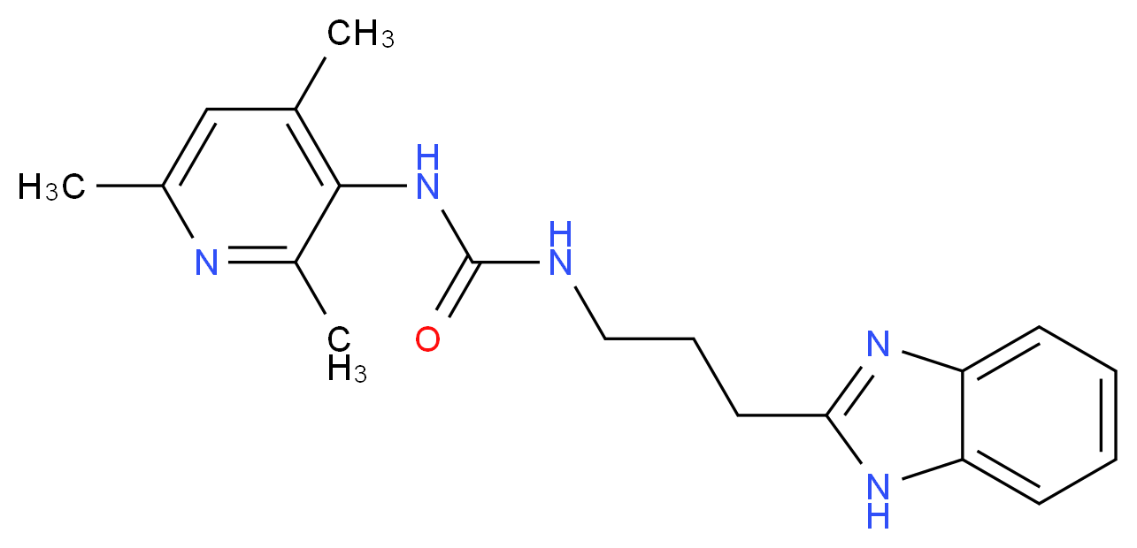 N-[3-(1H-benzimidazol-2-yl)propyl]-N'-(2,4,6-trimethylpyridin-3-yl)urea_分子结构_CAS_)