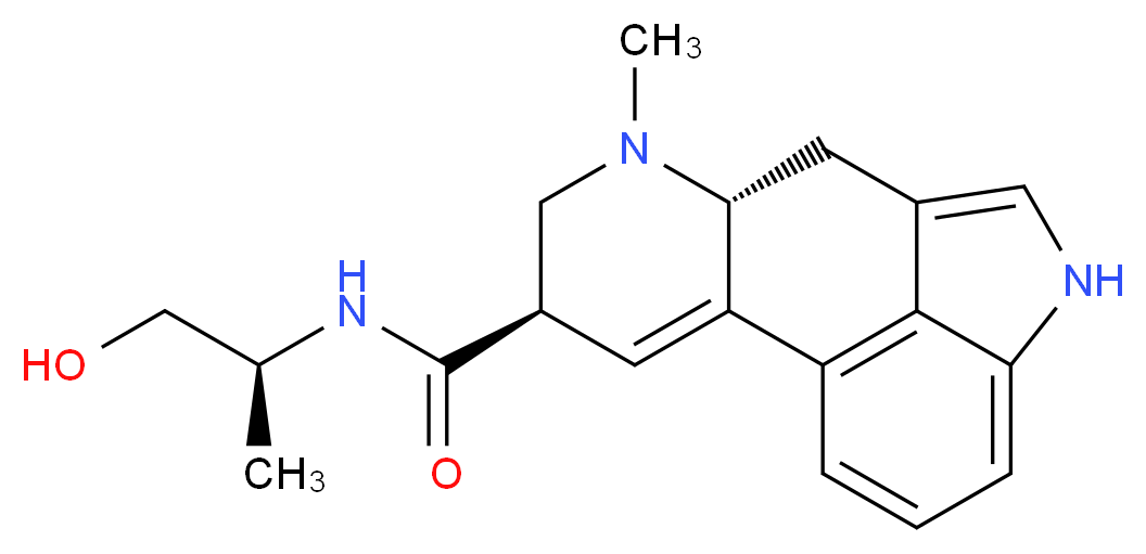 (4R,7R)-N-[(2S)-1-hydroxypropan-2-yl]-6-methyl-6,11-diazatetracyclo[7.6.1.0^{2,7}.0^{12,16}]hexadeca-1(16),2,9,12,14-pentaene-4-carboxamide_分子结构_CAS_60-79-7