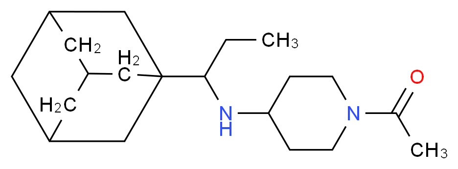 1-acetyl-N-[1-(1-adamantyl)propyl]piperidin-4-amine_分子结构_CAS_)