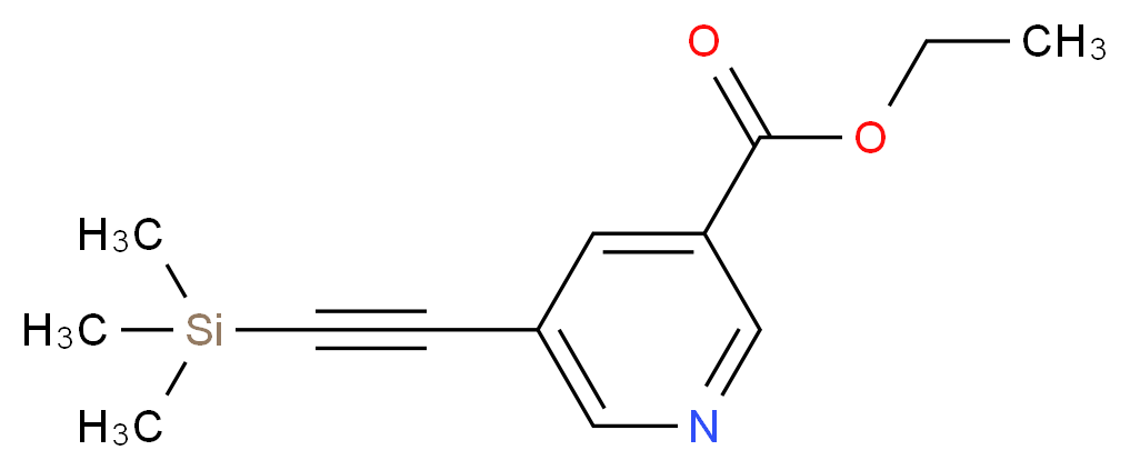ethyl 5-((trimethylsilyl)ethynyl)nicotinate_分子结构_CAS_866683-43-4)