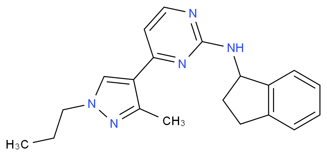 N-(2,3-dihydro-1H-inden-1-yl)-4-(3-methyl-1-propyl-1H-pyrazol-4-yl)pyrimidin-2-amine_分子结构_CAS_)