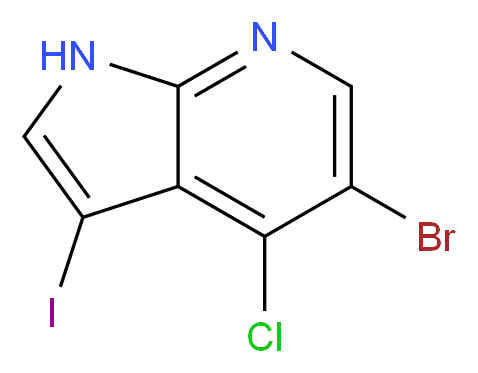 5-Bromo-4-chloro-3-iodo-1H-pyrrolo[2,3-b]pyridine_分子结构_CAS_1092579-75-3)