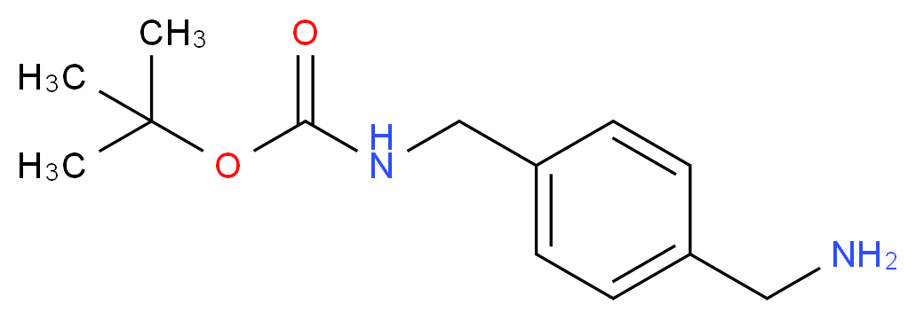 1-(N-Boc-氨基甲基)-4-(氨基甲基)苯_分子结构_CAS_108468-00-4)