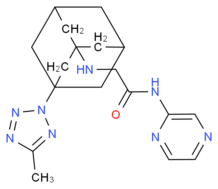 2-{[3-(5-methyl-2H-tetrazol-2-yl)-1-adamantyl]amino}-N-pyrazin-2-ylacetamide_分子结构_CAS_)