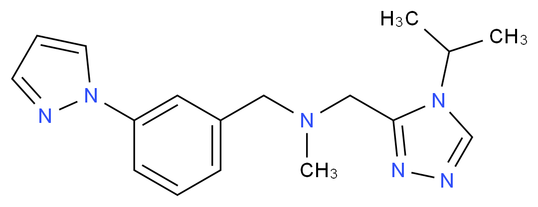 1-(4-isopropyl-4H-1,2,4-triazol-3-yl)-N-methyl-N-[3-(1H-pyrazol-1-yl)benzyl]methanamine_分子结构_CAS_)
