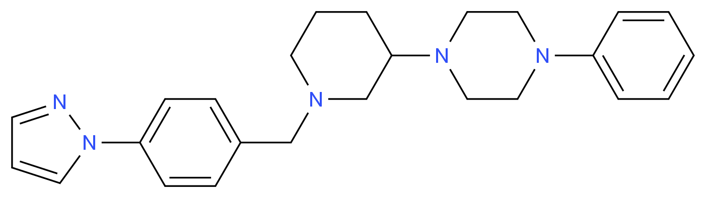1-phenyl-4-{1-[4-(1H-pyrazol-1-yl)benzyl]-3-piperidinyl}piperazine_分子结构_CAS_)