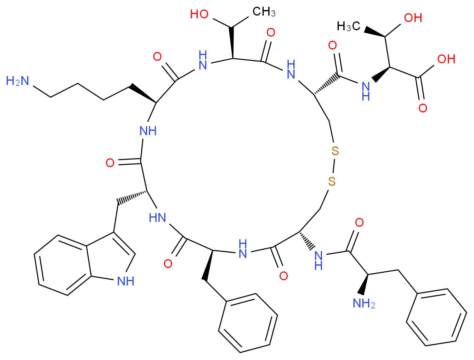 Octreotate_分子结构_CAS_)