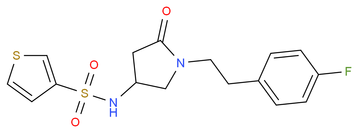 N-{1-[2-(4-fluorophenyl)ethyl]-5-oxo-3-pyrrolidinyl}-3-thiophenesulfonamide_分子结构_CAS_)
