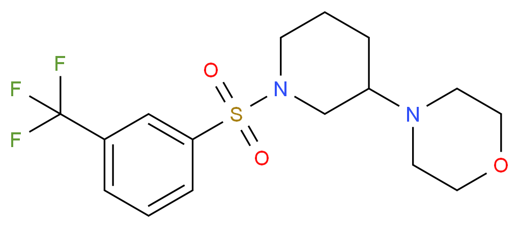 4-(1-{[3-(trifluoromethyl)phenyl]sulfonyl}-3-piperidinyl)morpholine_分子结构_CAS_)