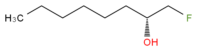 (2R)-1-fluorooctan-2-ol_分子结构_CAS_110270-42-3