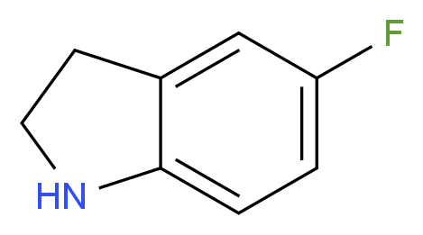 5-fluoro-2,3-dihydro-1H-indole_分子结构_CAS_2343-22-8