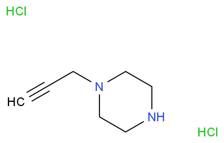 1-prop-2-ynylpiperazine dihydrochloride_分子结构_CAS_90000-39-8)