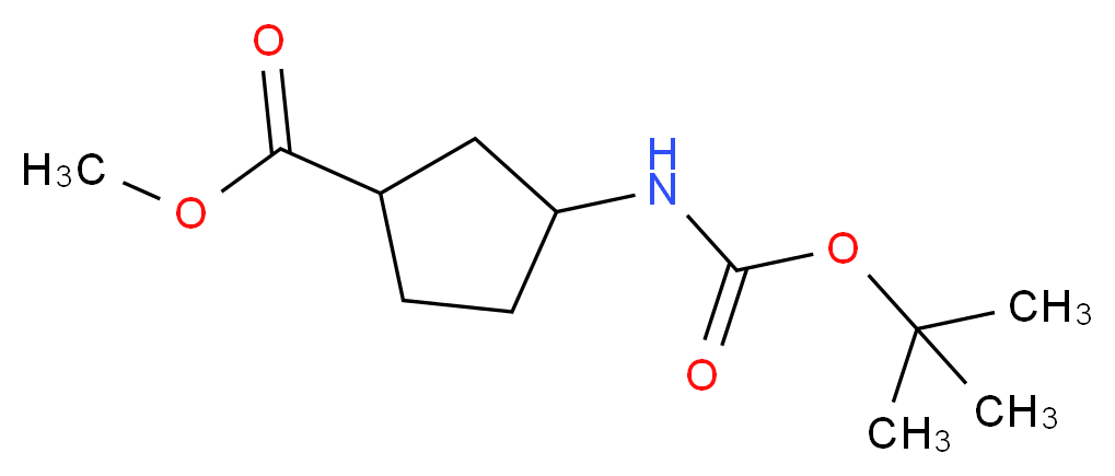 methyl 3-{[(tert-butoxy)carbonyl]amino}cyclopentane-1-carboxylate_分子结构_CAS_554451-12-6