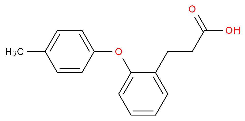 3-[2-(4-Methylphenoxy)phenyl]propanoic acid_分子结构_CAS_)