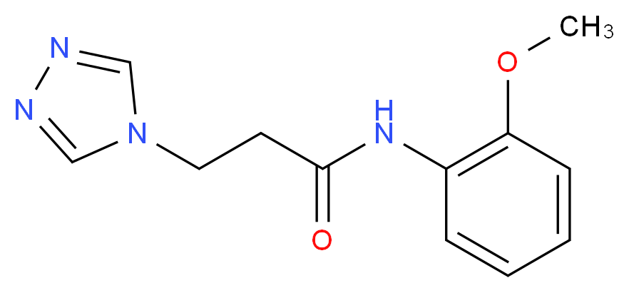 N-(2-methoxyphenyl)-3-(4H-1,2,4-triazol-4-yl)propanamide_分子结构_CAS_)
