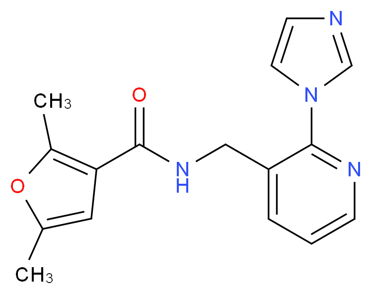N-{[2-(1H-imidazol-1-yl)-3-pyridinyl]methyl}-2,5-dimethyl-3-furamide_分子结构_CAS_)