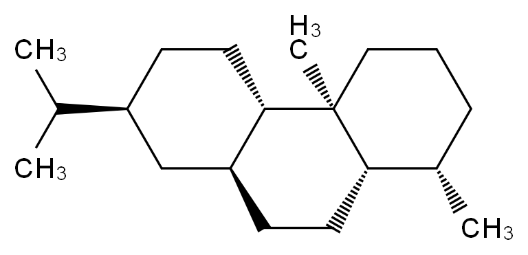 (1S,4aS,4bS,7S,8aS,10aS)-1,4a-dimethyl-7-(propan-2-yl)-tetradecahydrophenanthrene_分子结构_CAS_2221-95-6