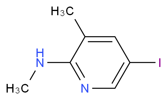 5-碘-3-甲基-2-甲基氨基吡啶_分子结构_CAS_942206-33-9)