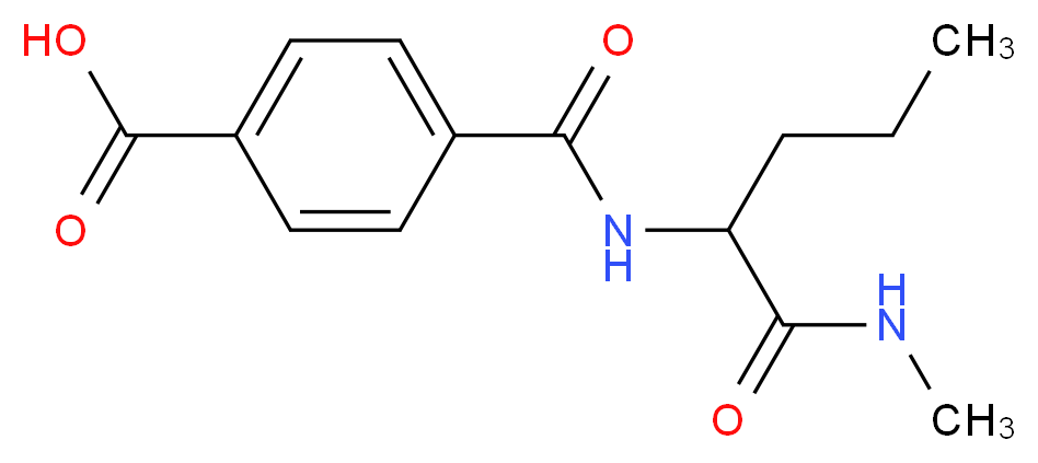 4-[({1-[(methylamino)carbonyl]butyl}amino)carbonyl]benzoic acid (non-preferred name)_分子结构_CAS_)
