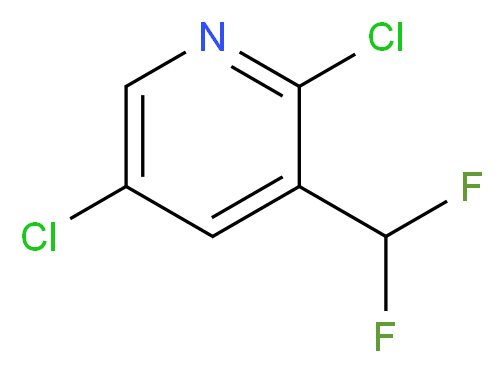 2,5-Dichloro-3-(difluoromethyl)pyridine_分子结构_CAS_71701-93-4)