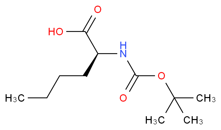 (S)-2-((tert-Butoxycarbonyl)aMino)hexanoic acid_分子结构_CAS_6404-28-0)