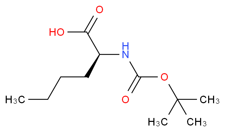 (2S)-2-{[(tert-butoxy)carbonyl]amino}hexanoic acid_分子结构_CAS_6404-28-0