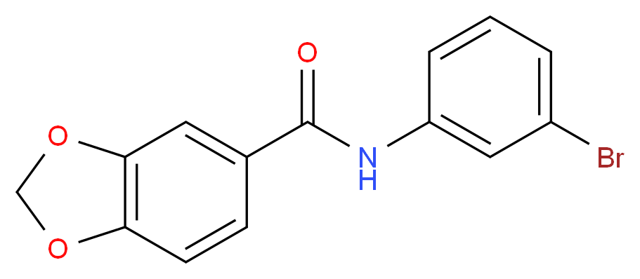 N-(3-bromophenyl)-1,3-benzodioxole-5-carboxamide_分子结构_CAS_349114-14-3)