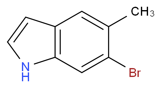 6-bromo-5-methyl-1H-indole_分子结构_CAS_248602-16-6