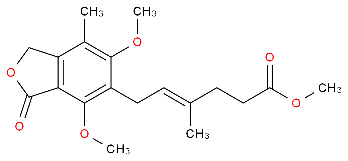 6-O-Methyl Mycophenolic Acid Methyl Ester_分子结构_CAS_60435-90-7)