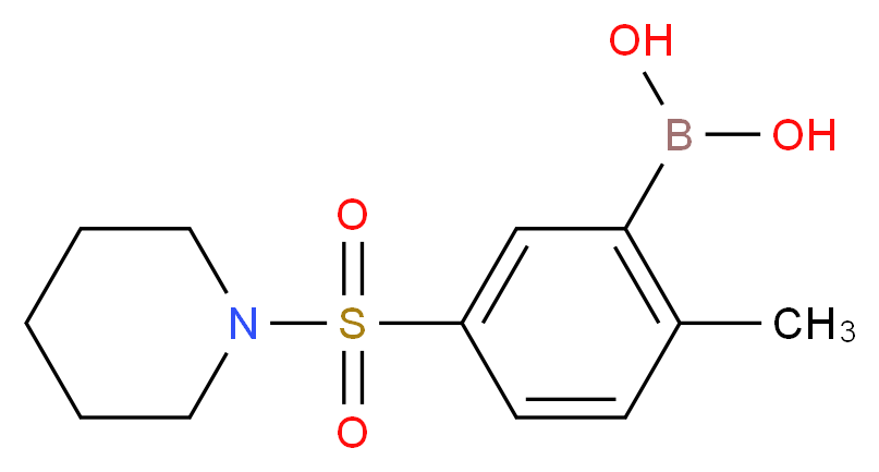 2-Methyl-5-(piperidin-1-ylsulphonyl)benzeneboronic acid 98%_分子结构_CAS_871333-00-5)
