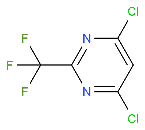 4,6-Dichloro-2-trifluoromethylpyrimidine_分子结构_CAS_705-24-8)