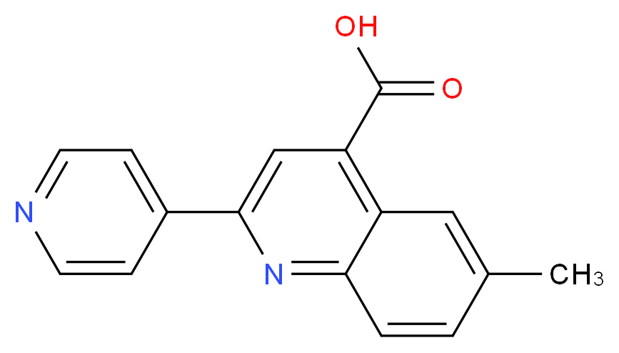 6-Methyl-2-pyridin-4-ylquinoline-4-carboxylic acid_分子结构_CAS_5486-67-9)