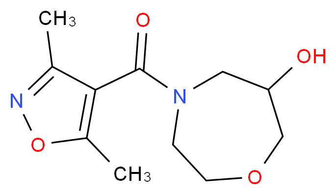 4-[(3,5-dimethylisoxazol-4-yl)carbonyl]-1,4-oxazepan-6-ol_分子结构_CAS_)