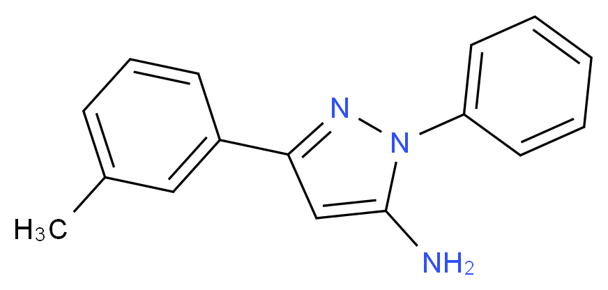 3-(3-methylphenyl)-1-phenyl-1H-pyrazol-5-amine_分子结构_CAS_618092-64-1)
